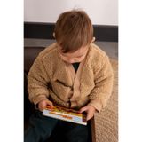 Little Gusto Wellsoft Bebek Hırka Pamuk Desenli Bej