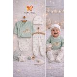 Little Life Yenidoğan 5li Askı Hastane Çıkışı Erkek Bebek Fil Desenli Yenidoğan Seti