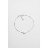 Little Love 18 Ayar Beyaz Altın Kaplama 19 Cm Gümüş Bileklik Rodyum