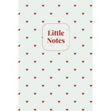 Little Notes: Sage Heart Pattern Notebook (6 x 9 in): Cute Blank Notebook for Everyday Notes, Journaling & Gifting - Glossy Paperback - 120 Blank Pages with Corner Heart Icons