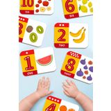 Little One Ahşap Eğitici Kartlar Sayıları Ve Meyveleri Öğreniyorum Ingilizce Öğrenme Kartları Flash Cards