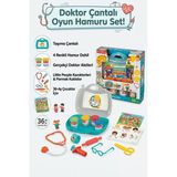 Little People Çantalı Doktor Muayene Seti Ve 4 Renkli Oyun Hamuru