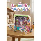 Little Pet Star Sevimli 6'Lı Miniş Figür Seti - Hayvan Arkadaşları - Eğlenceli Oyuncak Paketi
