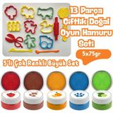 Little Play Dough 13 Parça Çiftlik Hayvanları Doğal Oyun Hamuru Seti -5X75GR Doğal Oyun Hamuru - Kırmızı, Kahverengi, Turuncu, Mavi, Yeşil