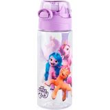 Little Pony Kız Çocuk 500 ml Pipetli Plastik Matara Suluk - Mor Kapak - Standart
