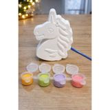 Little Pumpkin Büyük Boy Unicorn Taş Boyama Seti - 1 Adet Büyük Boy Obje - 4 Renk Boya + 1 Fırça - 1 set