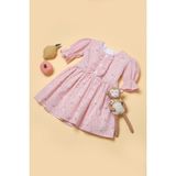 Little Pumpkin Çiçekli Kız Çocuk Bayramlık Elbise - 00406 Pembe - 2 - 3 Yaş