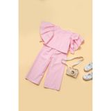 Little Pumpkin Kız Çocuk Bayramlık Pembe Alt-Üst Takım (Geniş Kalıp) - 2 - 3 Yaş - 00406 Pembe