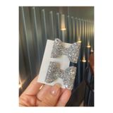 Little Sparkle Co. Gümüş Glitter Işıltılı 2’li Klips Toka Seti | Bebek ve Çocuk Saç Tokası | Parlak Simli Aksesuar /5cm
