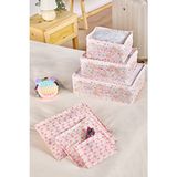 Little Sun Serisi 6’lı Valiz Düzenleyici Set – Seyahat Çanta Organizeri ve Hurç Düzenleme Seti - Pembe - 6 Adet