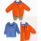 Little Tortoise Erkek Bebek Turuncu Gömlek Yaka Mont Uzun Kollu Kapüşonlu Sweatshirt Pantolonlu 3'lü Takım - 02 Turuncu - 18 - 24 Ay