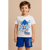 LİTTLE TORTOİSE Erkek Çocuk Mavi Sonic Baskılı / Eşofman Takımı