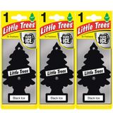 Little Trees 3'lü Siyah Buz Oto Kokusu