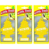 Little Trees 3'lü Vanilya Aromalı Asma Oto Kokusu Kötü Kokuları Yok Eden Şeffaf Ambalajda