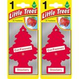 Little Trees Çilek Oto Kağıt Koku 2 Adet Asma Araba Kokusu