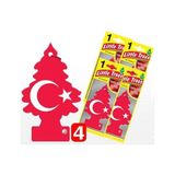 Little Trees Oto Kağıt Koku Türk Bayrağı Ay Yıldız 4 Adet Asma Araba Kokusu