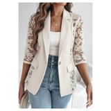Little Visqon Atlas Kumaş Dantel Detaylı Truvakar Kol Blazer Ceket