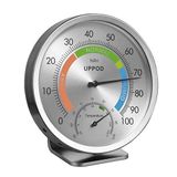 LittleGood 12,7 cm İç Mekan Dış Mekan Higrometre/Termometre, Nem Ölçer Göstergesi Sıcaklık Nem Monitörü, Analog Higrometre Nemlendirici (İngilizce Versiyon)