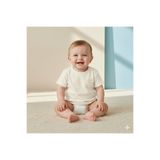 LITTLE'S WORLD Bebek Omuzdan Çıtçıtlı Penye Tişört Ekru