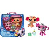Littlest Pet Shop Minişler 2’li Figür Seti S4 - 243&AMP;244 Fil ve Babun - Renkli