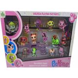 Littlest Pet Shop Minişler Figür Seti 15 Parça Miniş Oyuncak Figür - Renkli