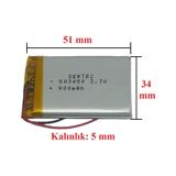 Lityum Polimer Pil 3.7V 900 Mah