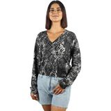 Liu Jo Kadın Bisiklet Yaka Baskılı Rahat Siyah Kazak MF3165MA49I-Q9844