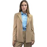 Liu Jo Kadın Kruvaze Yaka Uzun Kollu Vatkalı Camel Ceket WF3093T7982-71320 - 38