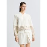 Liu Jo Kadın Pamuklu Refular Fit Pul Desenli Uzun Kollu Bej Ceket TA5260TS423-M9185 - XL
