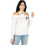 Liu Jo Kadın Pamuklu Regular Fit Yuvarlak Yaka Beyaz Kazak MF3014MS14G-10701