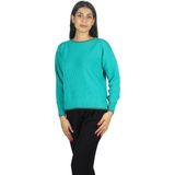 Liu Jo Kadın Uzun Kollu Günlük Kullanım Normal Kesim Turkuaz Kazak MF3028MS009-85128