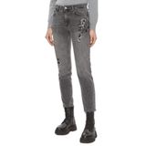 LIU.JO Kadın Yüksek Bel Süper Skinny Jeans, Gri, 29 Beden