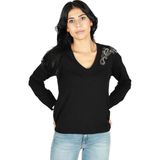 Liu Jo Kadın Yün V Yaka Uzun Kollu Siyah Kazak MF3013MS14G-22222