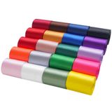 LIUYAXI 20 Renk 100 Yard Saten Kurdele Kumaş Şerit Çeşitli Şerit Rulolar, 5 İnç Genişlik 5 Yard/Rulo, Rinbow Kurdeleler Hediye Paketleme, El Sanatları, Saç Yayları, Düğün Parti Dekoru, Çiçek Buketi