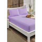 LIV CALISTA 90x190 Lastikli Çarşaf Takımı Pamuklu Ranforce Nevresim Kumaşı Tek Kişilik 30 Cm Kenar Lila