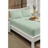 LIV CALISTA 90x190 Lastikli Çarşaf Takımı Pamuklu Ranforce Nevresim Kumaşı Tek Kişilik 30 Cm Kenar Mint