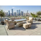 Liv Concept "City View" Lüks Rattan Balkon/Teras Takımı Ve Salıncak Seti (7 Kişilik)