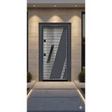 LİV Concept Liv Aksesuar Modern Antrasit Detaylı Villa Çelik Kapı - Gri Meşe