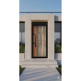 Liv Concept Liv Aksesuar Modern Antrasit & Doğal Ahşap Görünümlü Çelik Kapı - Villa Tipi Premium Seri