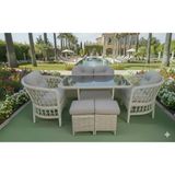 Liv Concept Milano Bahçe Ve Balkon Oturma Grubu Açık Gri Rattan Set Outlet