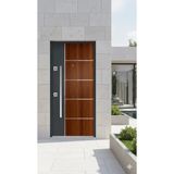 Liv Concept Modern Villa Serisi - Ahşap Görünümlü Antrasit Çelik Kapı