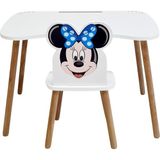Liva Ahşap Çocuk Ders Çalışma Masası 4-12 Yaş Minnie Mouse