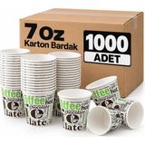 Liva Ambalaj 7 Oz Karton Bardak 1000 Adet | Tek Kullanımlık Kağıt Bardak | Kahve Çay Sıcak Soğuk Içecek Bardağı