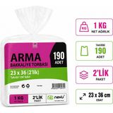 Liva Ambalaj Bakkaliye Poşeti 23X36 cm 190 Adet 2'lik 1 kg Şeffaf Sızdırmaz Bakliyat Şeker Balık Market Poşeti