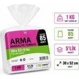 Liva Ambalaj Bakkaliye Poşeti 30X52 cm 85 Adet 5'lik 1 kg Şeffaf Sızdırmaz Bakliyat Şeker Balık Market Poşeti