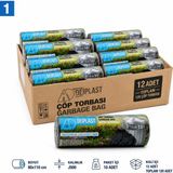 Liva Ambalaj Endüstriyel Çöp Poşeti Jumbo Boy 500 gr 80X110 cm 12 Rulo 120 Adet - Fabrika, Ofis ve Inşaat Tipi Ağır Hizmet Torbası - 80 x 110 cm