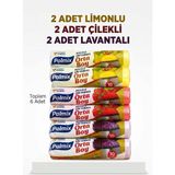 Liva Ambalaj Polmix Büzgülü Çöp Torbası Orta Boy 6'lı Ekonomik Paket (Limon, Çilek, Lavanta Kokulu) - 55 x 60 cm