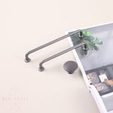 Liva Antrasit 128 mm Modern Lüks Metal Kulp Modelleri Mutfak Dolap Çekmece Mobilya Kulbu