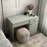 Liva Aynalı Makyaj Masası Çekmeceli Ve Dolaplı - Soft Yeşil