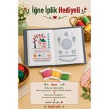 LİVA CRAFT Art & Craft Dikiş Kitabı, Başlangıç İçin Nakış Kitabı, Eğitici Şemalı Nakış Kumaşı, Hediyelik Ürün 1 Adet